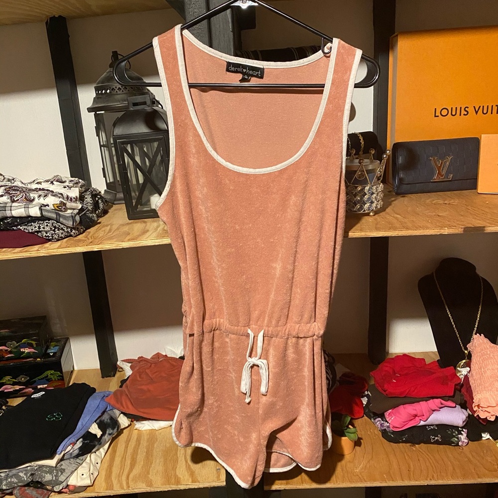 Mauve Terrycloth Romper